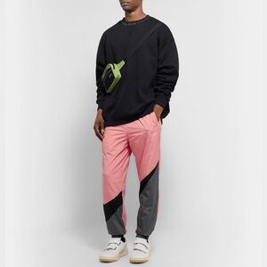 Nike BIG Swoosh Knit Nylon Track Pants | Pink Gaze / Dark Grey
